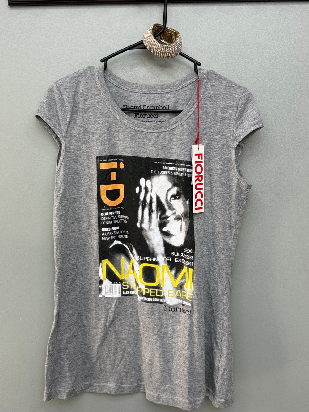 Naomi Campbell for Fiorucci tee SzL+Bling-Bling bracelet